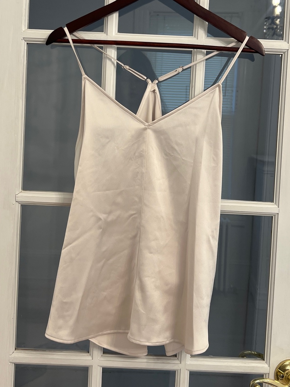 SPANX Women’s Silver Metallic V-Neck Racerback Camisole Tank Top Size M